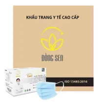 Khẩu Trang Y Tế 4 Lớp Đồng Sen Vip Xanh